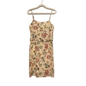 Madewell Dewell‎ Silk Floral Overlay Cami Slip Dress Size 2